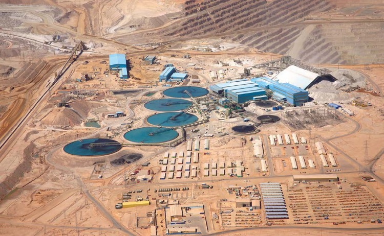 Vista aérea de las instalaciones de Escondida